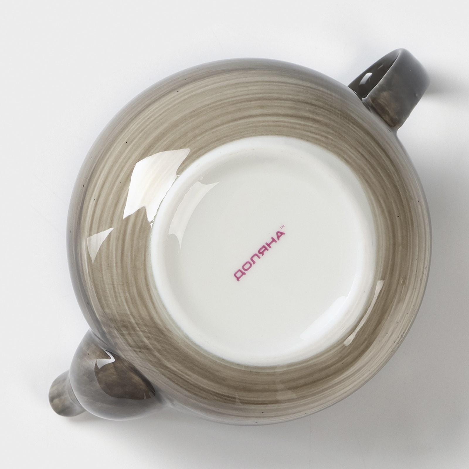 Заварочный чайник Доляна фарфоровый «Млечный путь» 900 мл цвет серый - фото 8