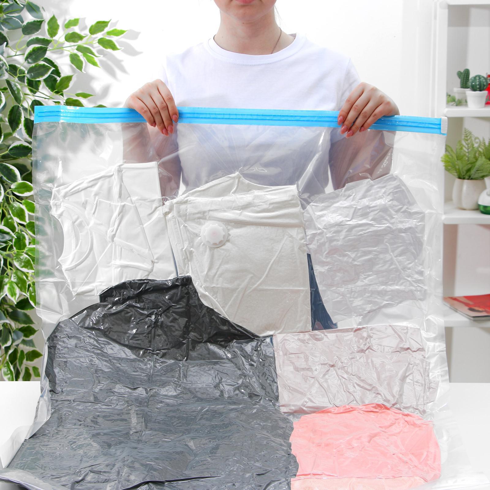 Вакуумный пакет Доляна для хранения вещей 70×110 см прозрачный - фото 3