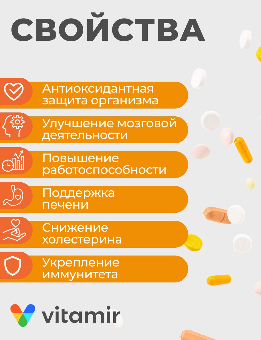 БАД для печени VITAMIR Янтарная кислота - фото 2