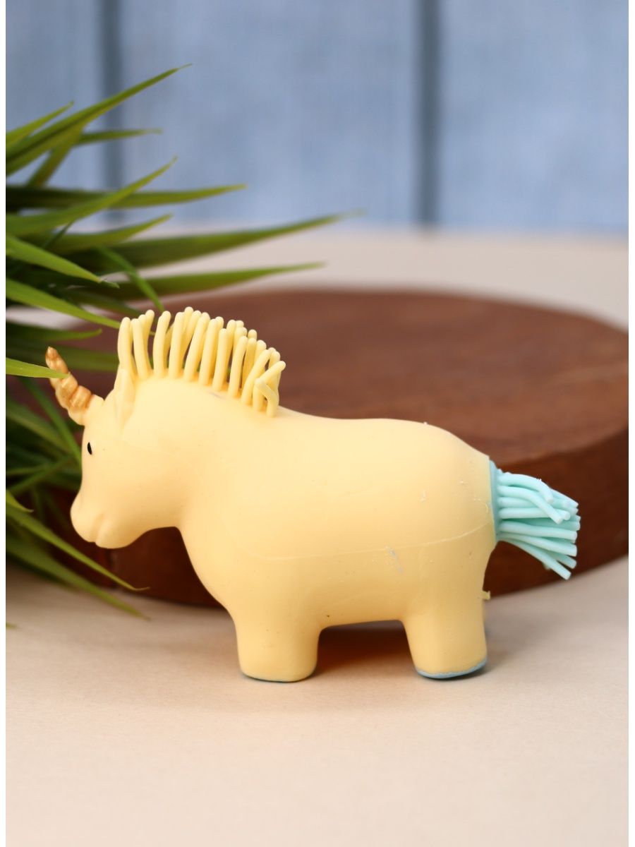 Мялка-антистресс iLikeGift Squeeze unicorn yellow - фото 2