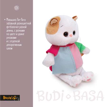 Мягкая игрушка BUDI BASA Ли-Ли BABY в разноцветной футболке 20 см LB-119