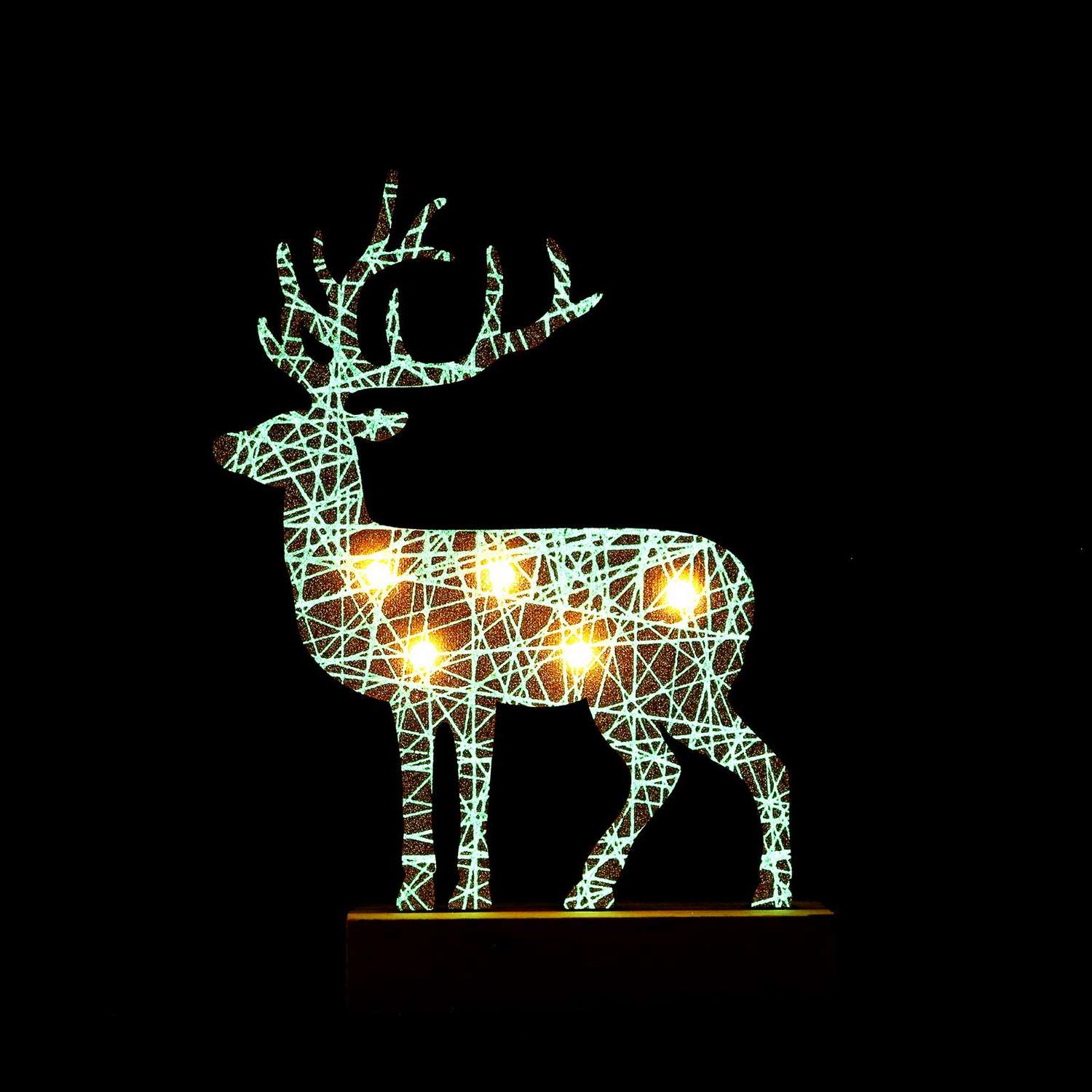 Новогодний декор Лесная мастерская с подсветкой «Новогодний олень» 11×5×19 см - фото 7