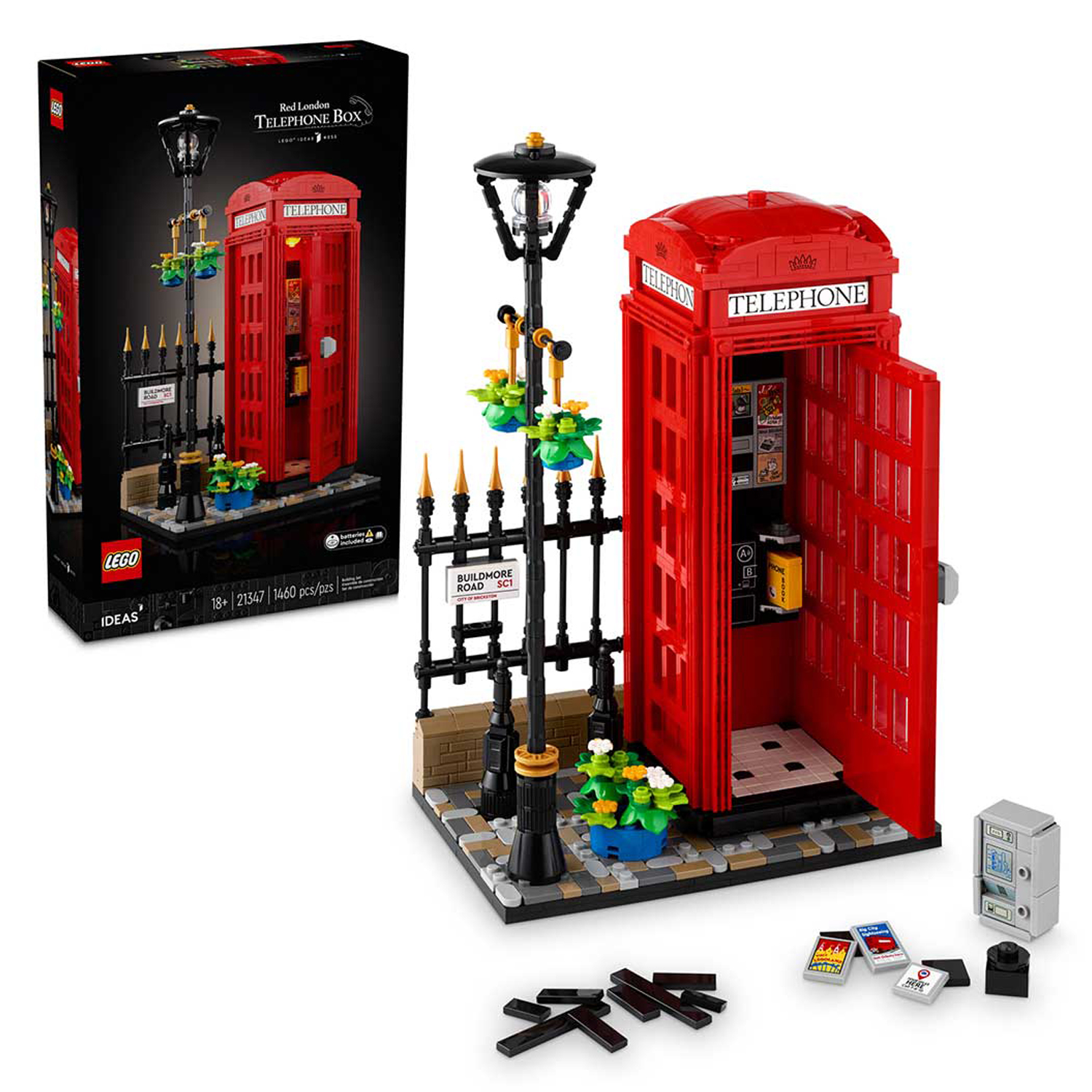 Конструктор детский LEGO Ideas Красная лондонская телефонная будка - фото 1