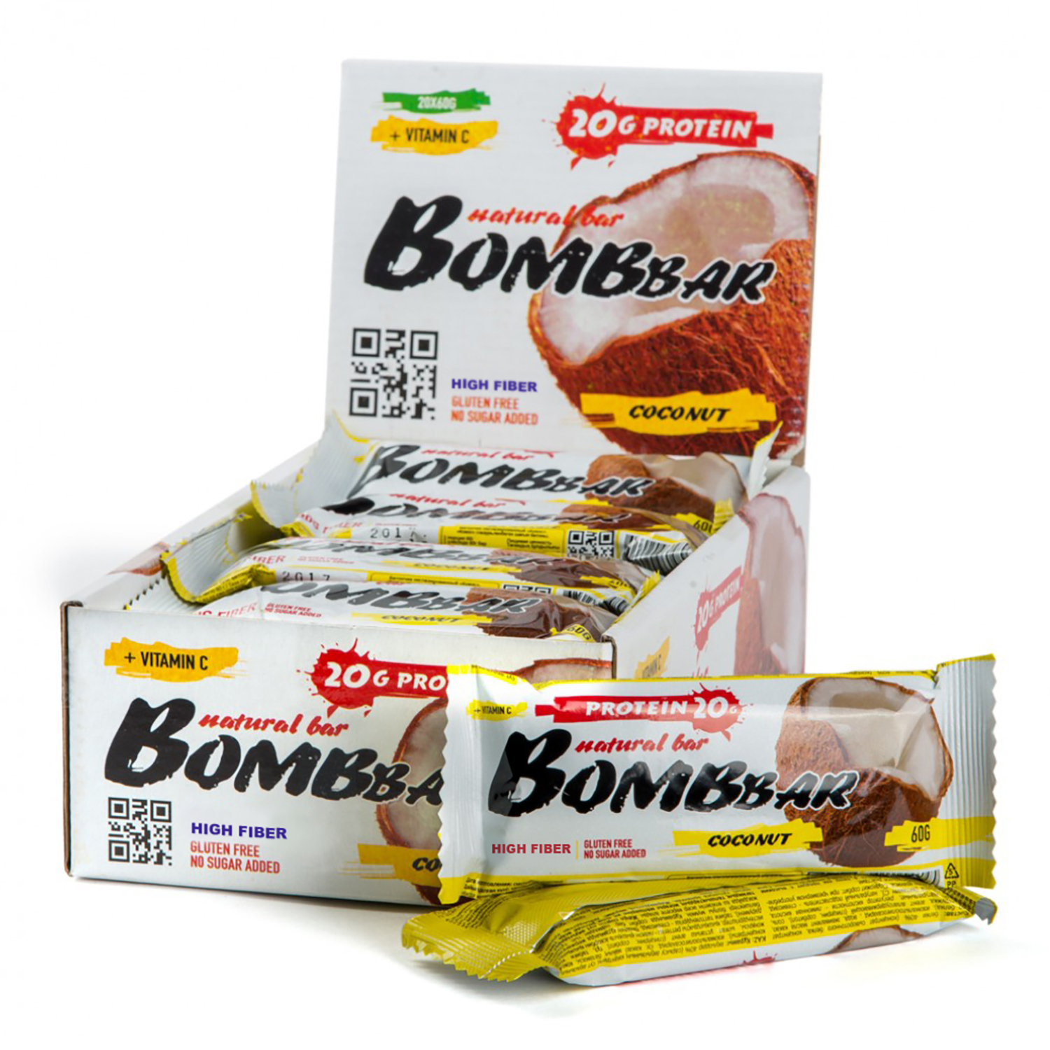 Батончик Bombbar протеиновый кокос 60г - фото 2