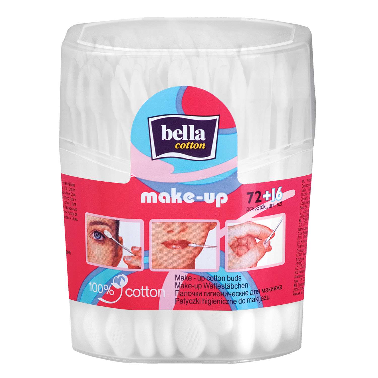 Палочки ватные Bella Make-Up 72+16шт - фото 1