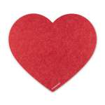 Настольный коврик Flexpocket для мыши в форме сердца 250х250мм красный