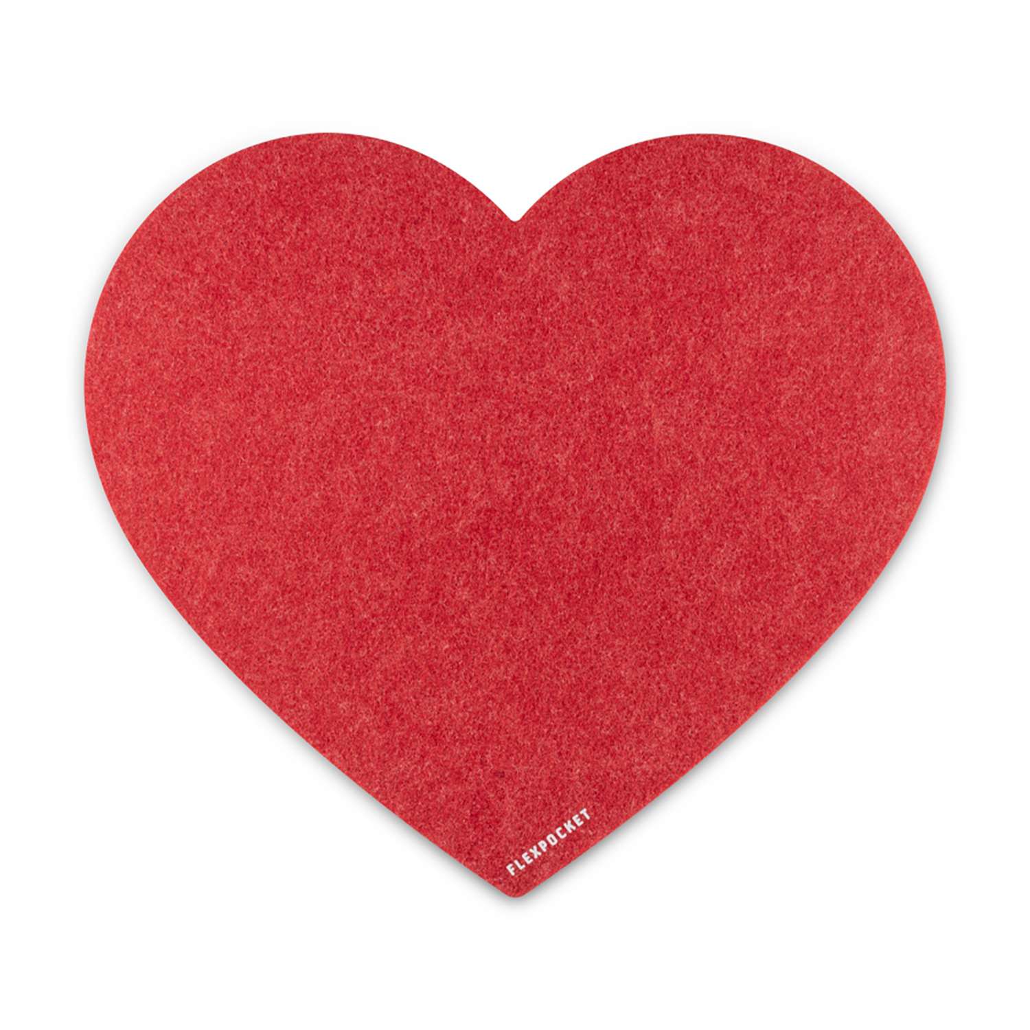 Настольный коврик Flexpocket для мыши в форме сердца 250х250мм красный - фото 1