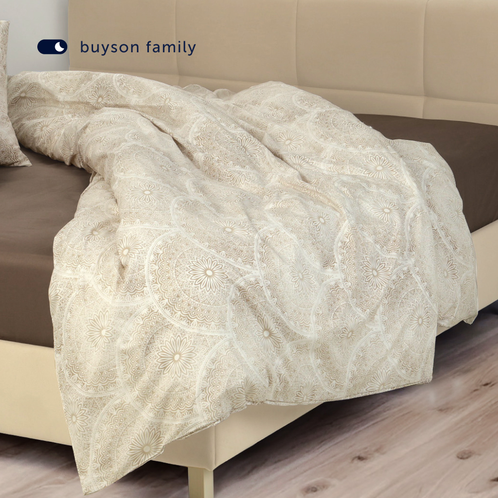 Комплект постельного белья 1,5-спальный buyson BuyMirage хлопковый сатин цвет Shine - фото 8