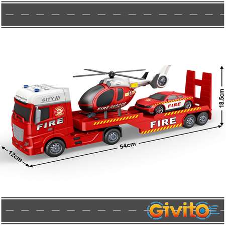 Игровой набор Givito Городской пожарно спасательный транспортер