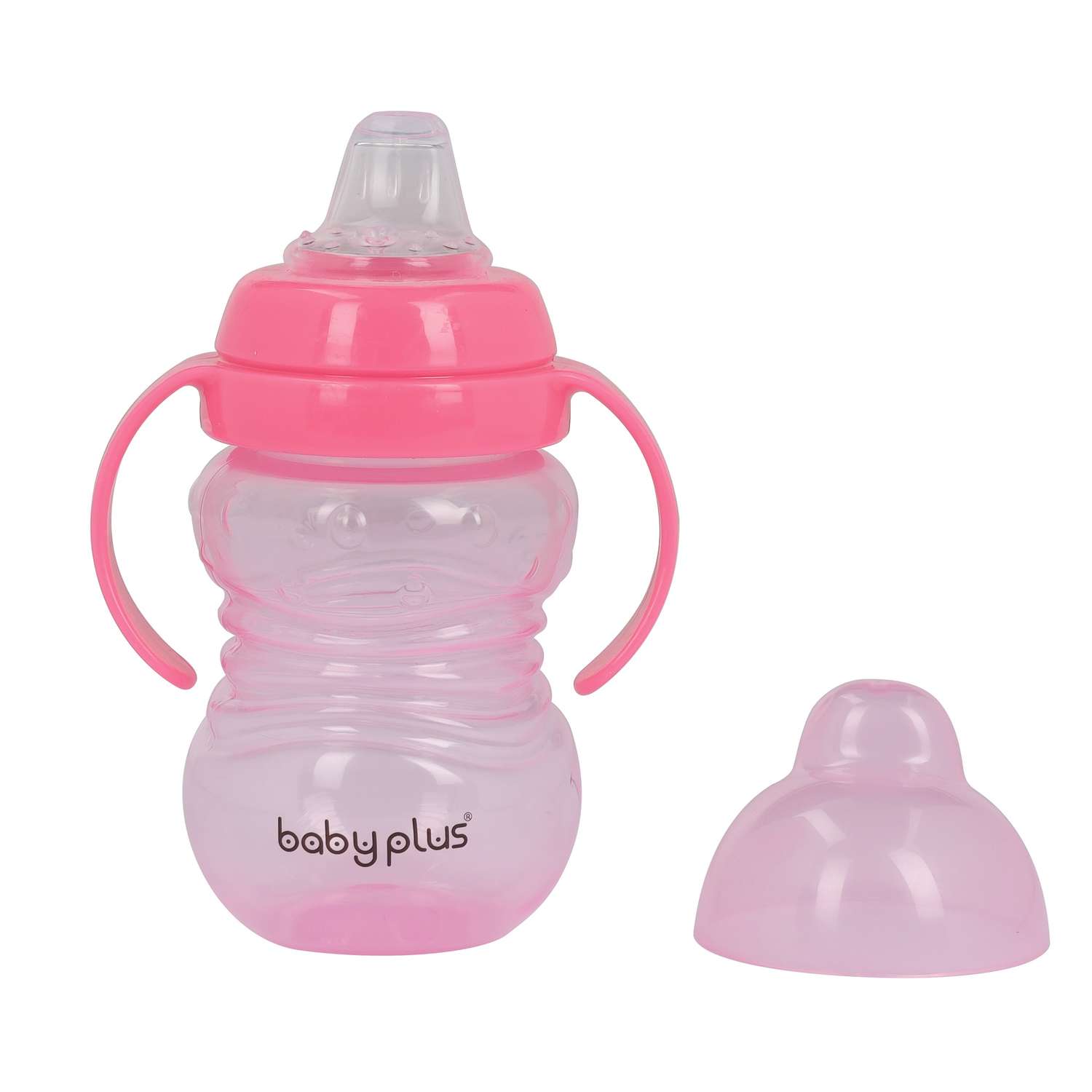 Бутылочка для кормления Baby Plus с ручками и соской BP5076-C 275 мл розовая - фото 2