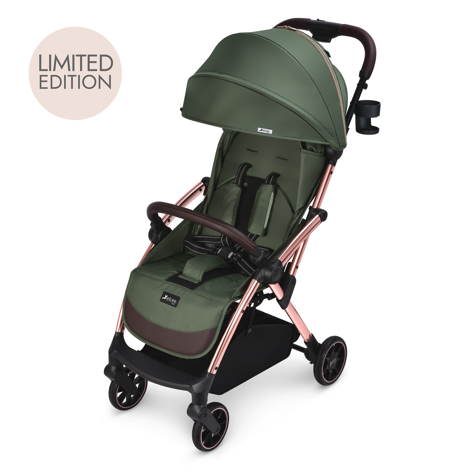 Коляска прогулочная детская Leclerc Influencer Elcee Army green - фото 1