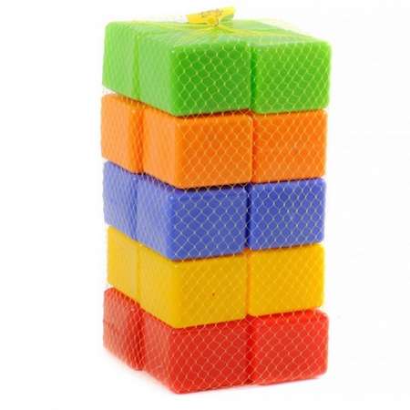 Кубики PolToys строительные 20 элементов в сетке