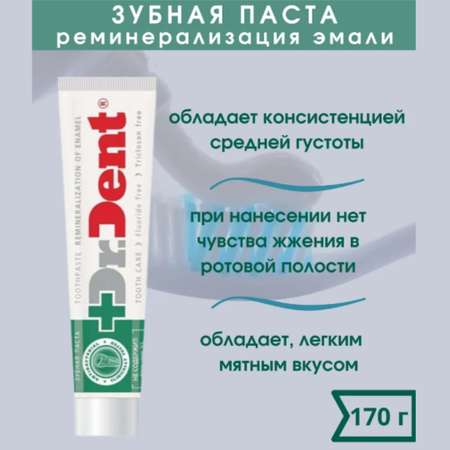 Зубная паста MODUM dr.dent реминерализация эмали 170 г