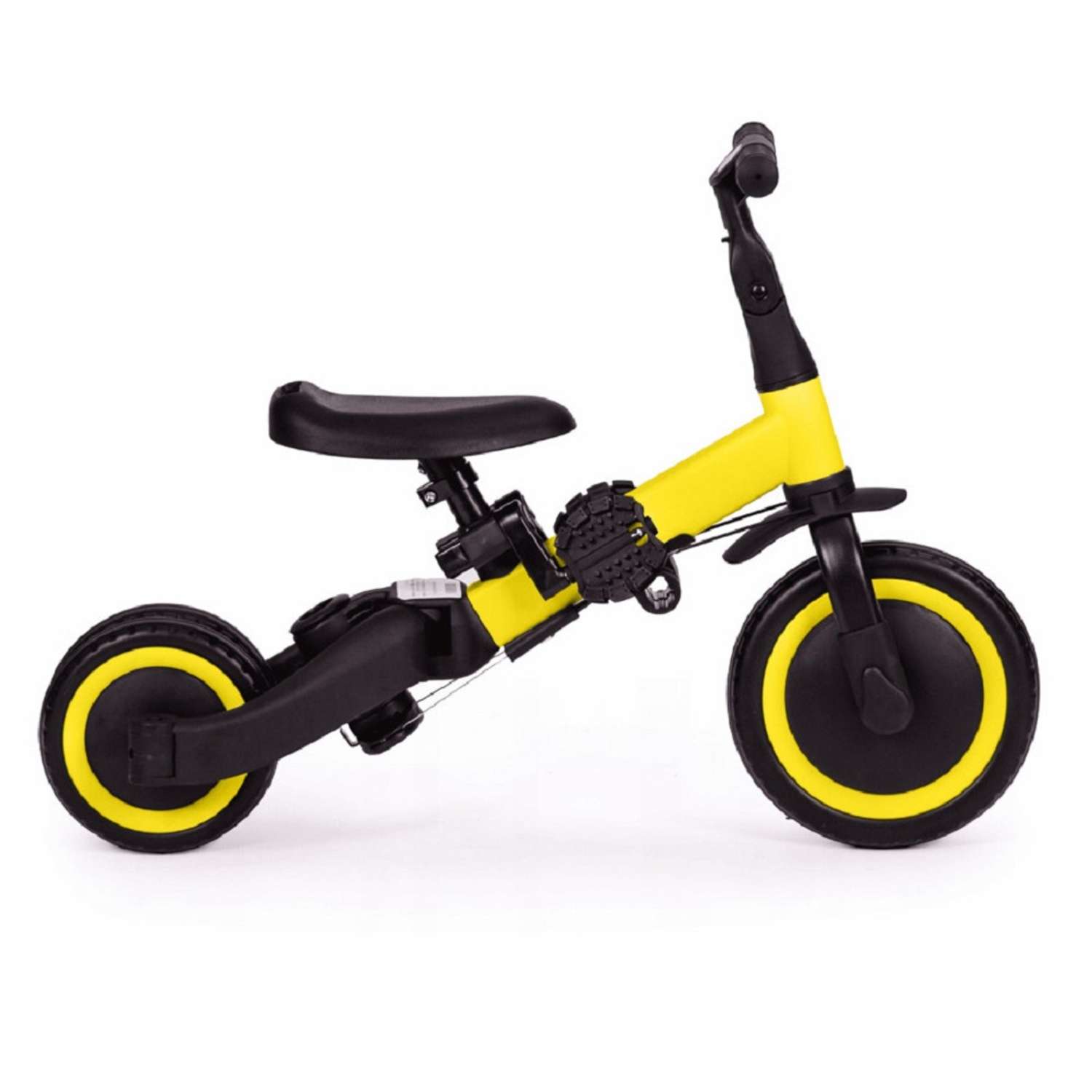 Беговел-велосипед R-Wings детский 4в1 с родительской ручкой желтый - фото 13