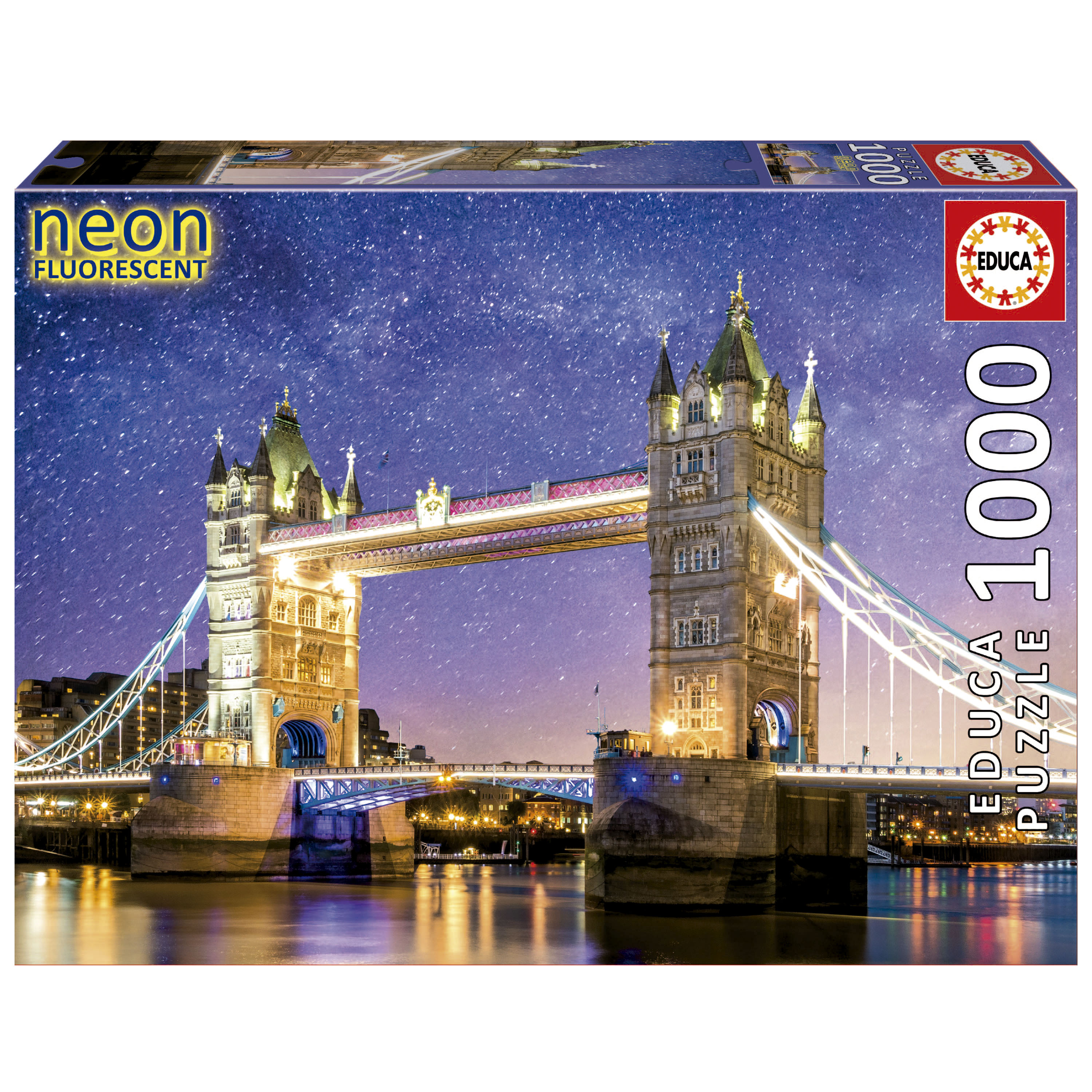 EDUCA 1000 Pieces Tower Bridge London Neon Puzzle