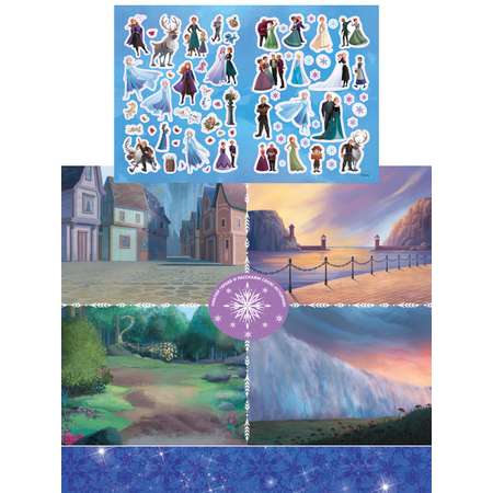Комплект Disney Холодное сердце Настольная игра В королевстве льда + Многоразовые наклейки А4