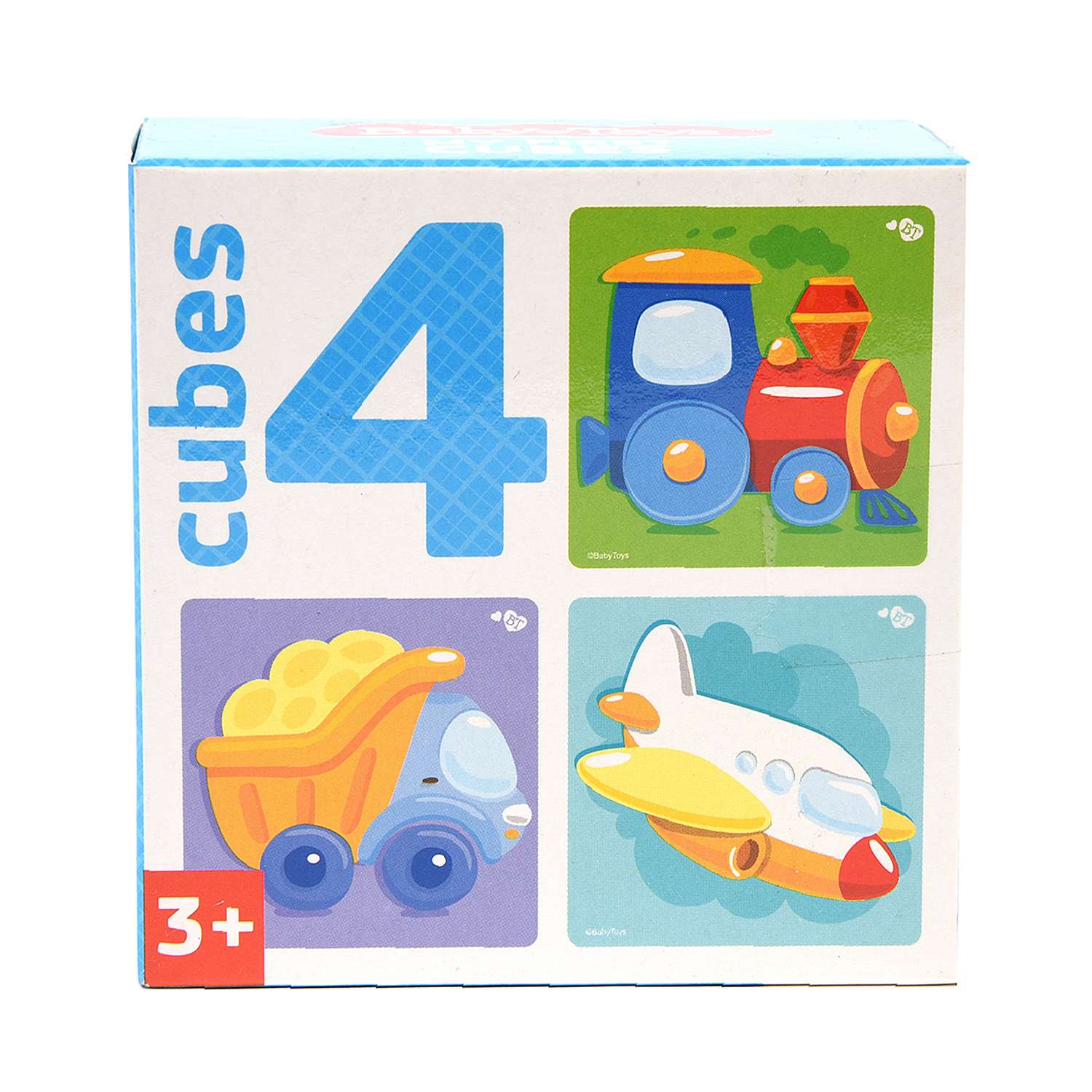 Кубики Десятое королевство BabyToys Транспорт 4шт 3542 - фото 1