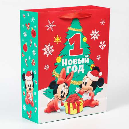 Пакет Disney ламинат вертикальный «Мой 1 новый год» Микки Маус 31х40х11.5