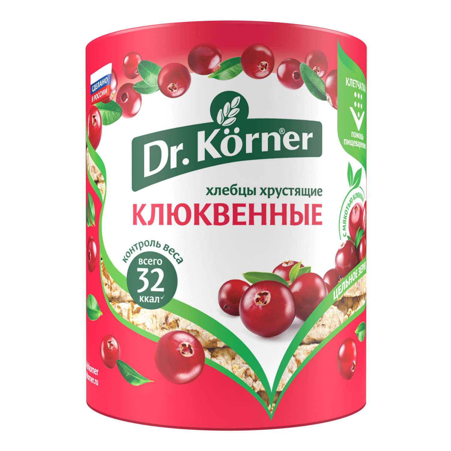 Хлебцы DrKorner Злаковый коктейль клюквенный 10 шт. по 100 гр. - фото 2