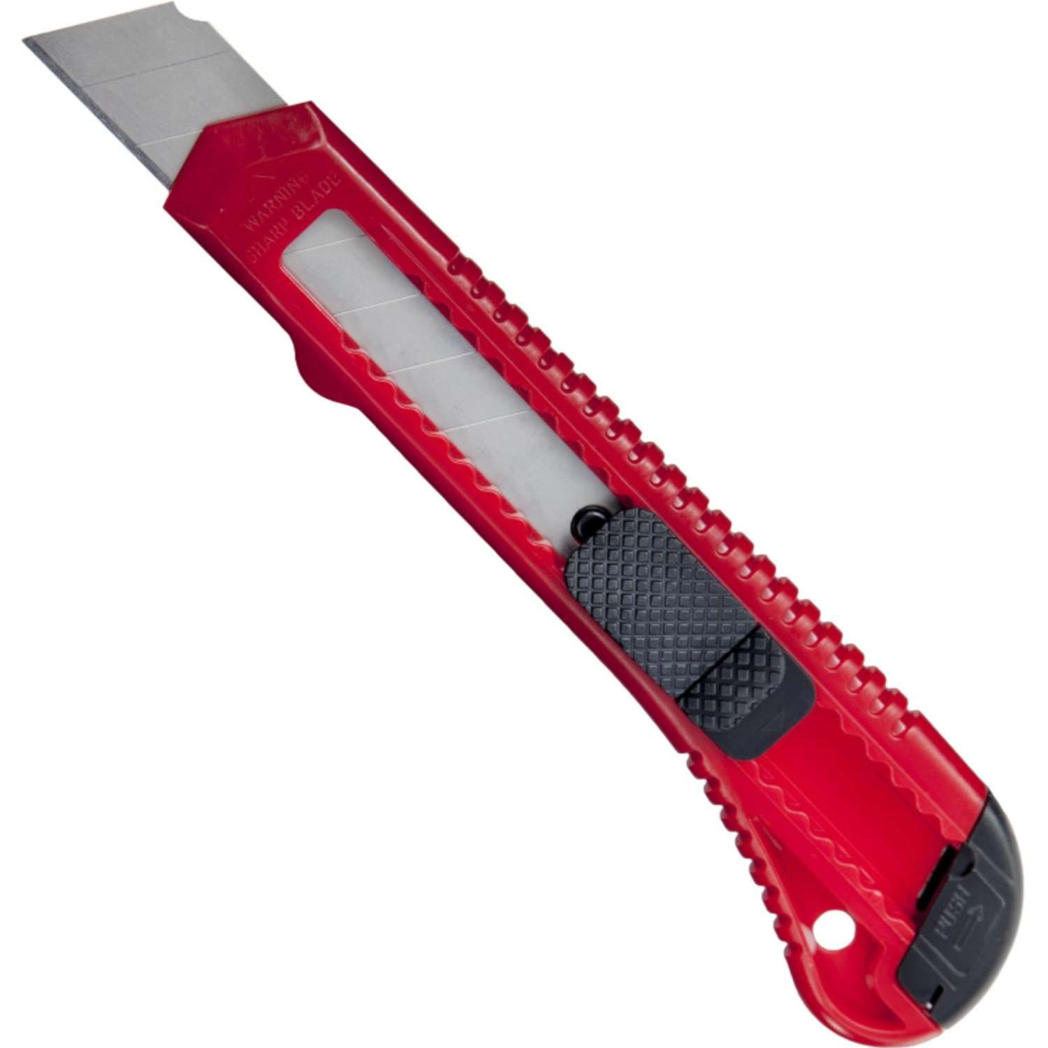 Канцелярский нож Attache 18 мм с фиксатором полибег красный 15 шт - фото 1