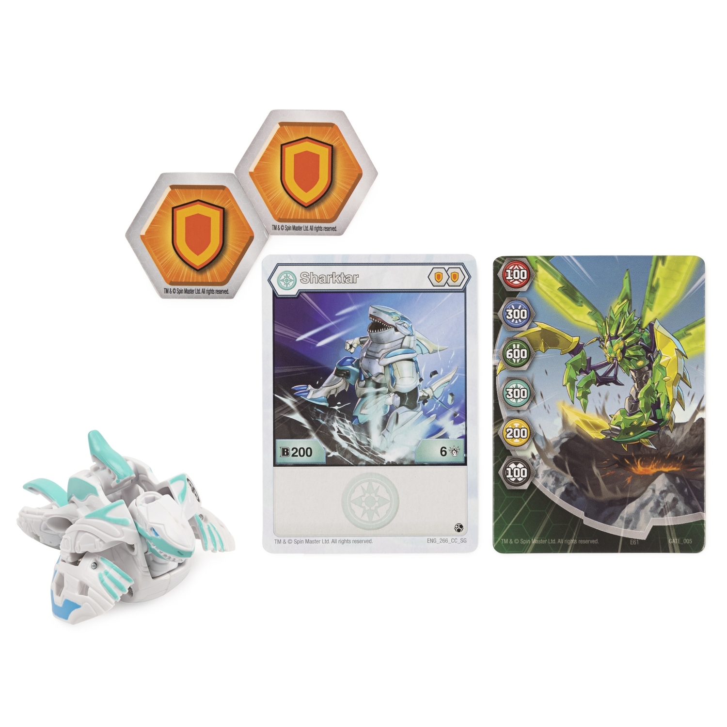 Фигурка-трансформер Bakugan S3 Monster Shark White 6061459/20132740 - фото 1