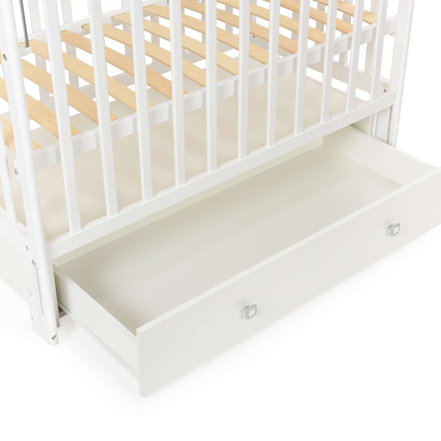 Детская кроватка Bebizaro General прямоугольная, универсальный маятник (белый) - фото 8