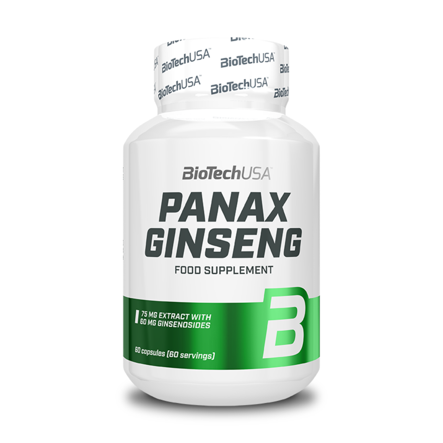 Экстракт женьшеня BiotechUSA Panax Ginseng 60 капсул - фото 1