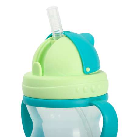 Поильник BabyGo Fisher Price с трубочкой съемные ручки 270мл Green