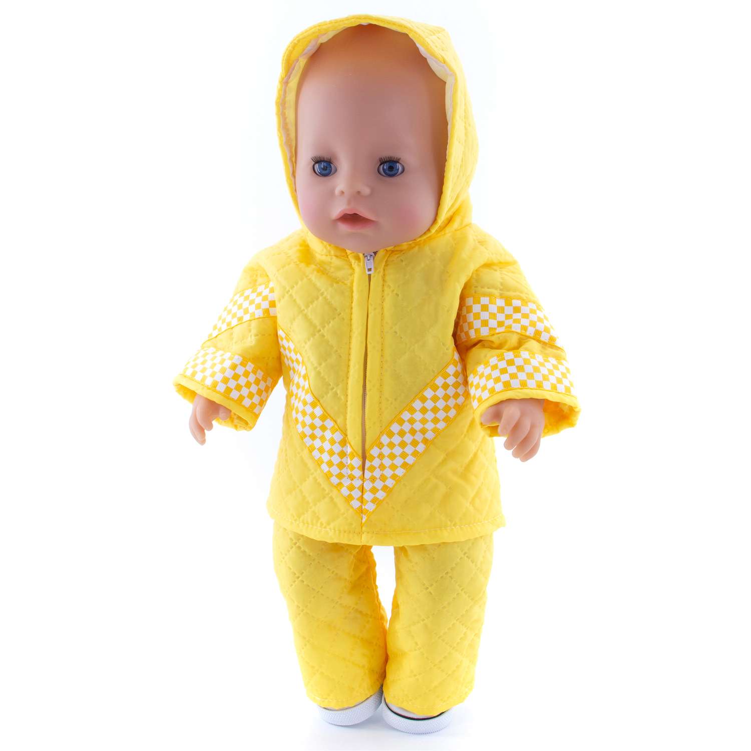 Комплект для пупса Модница 43-48 см куртка и брюки из синтепона 6112 желтый 6112желтый - фото 8