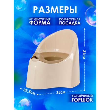 Горшок детский elfplast Junior кремовый