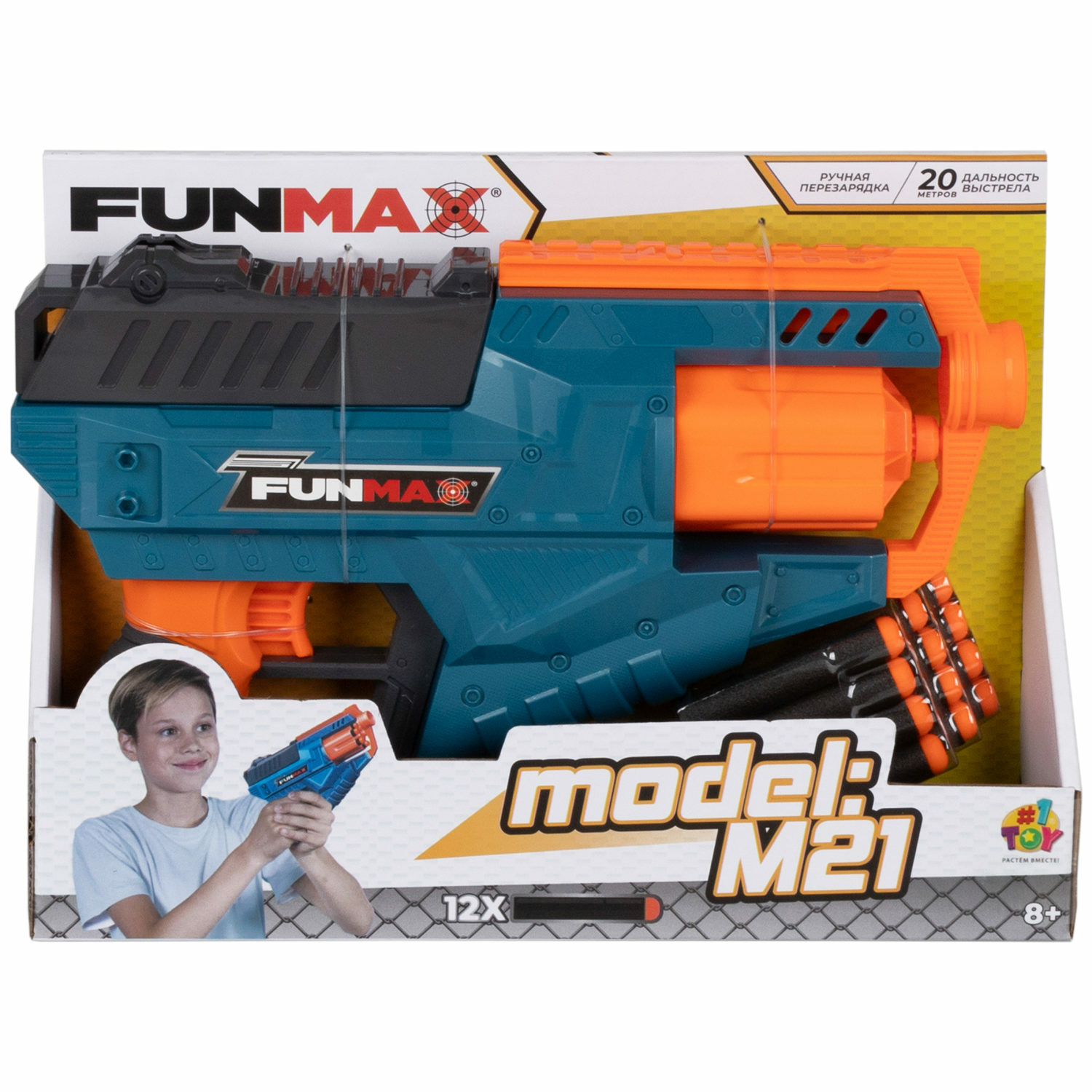 Бластер с мягкими пулями FunMax 1TOY 12 пуль - фото 8