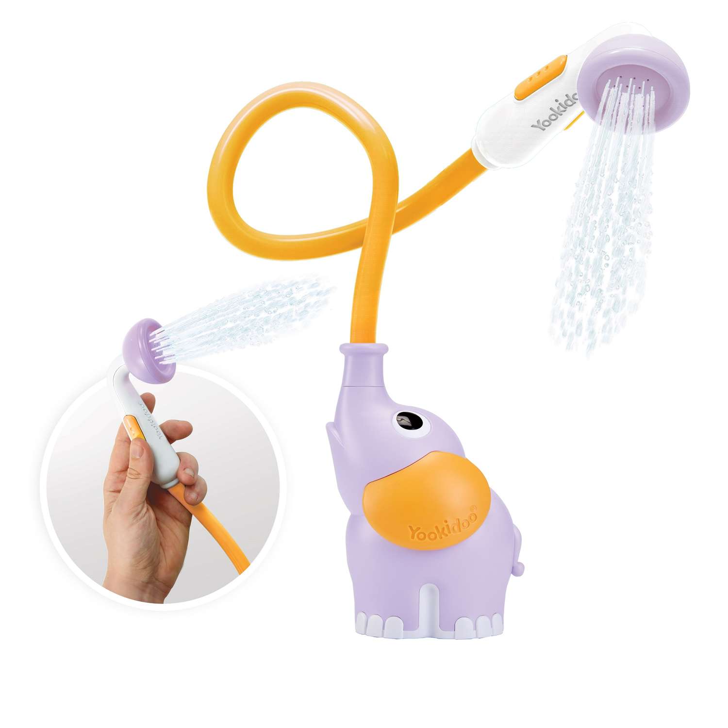 Игрушка для ванны Yookidoo душ Слоненок фиолетовый - фото 2