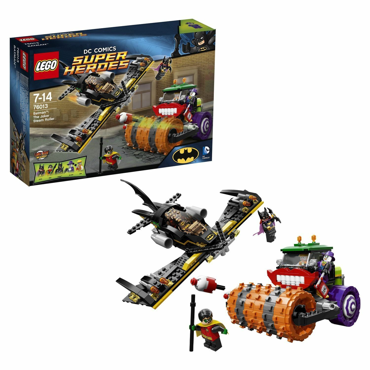 Конструктор LEGO Super Heroes Бэтмен™: Паровой каток Джокера (76013) купить  по цене 3999 ₽ в интернет-магазине Детский мир