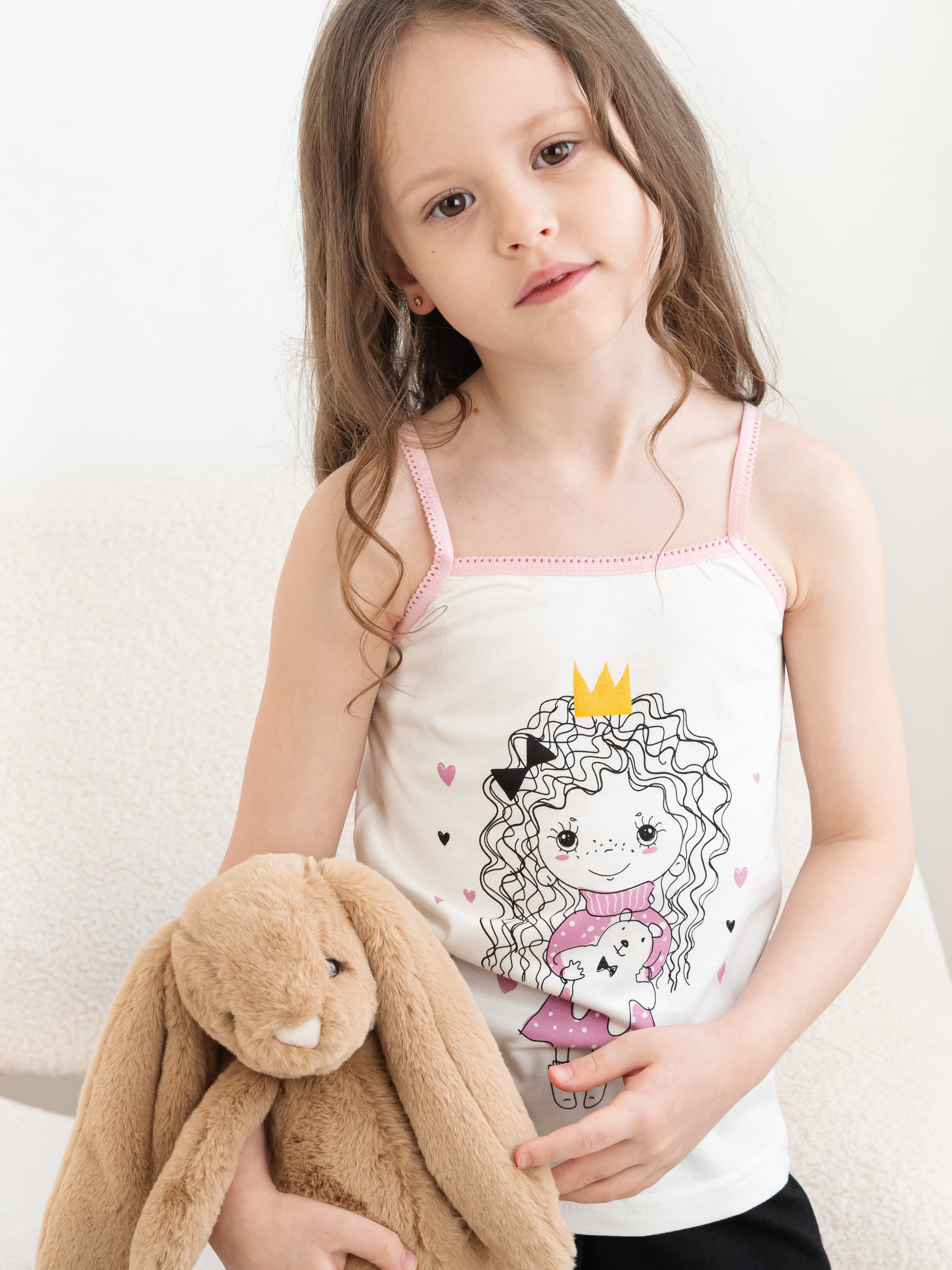 Майка 3 шт Babycollection 636/mkb002/sph/k3/005/p1/W*dмолочный розовый - фото 3