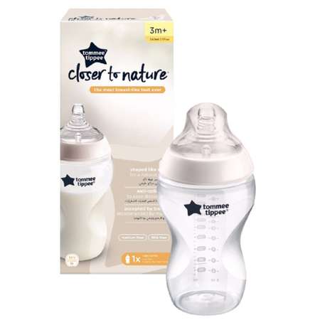 Бутылочка Tommee tippee для кормления Closer to nature 340 мл 3 мес +