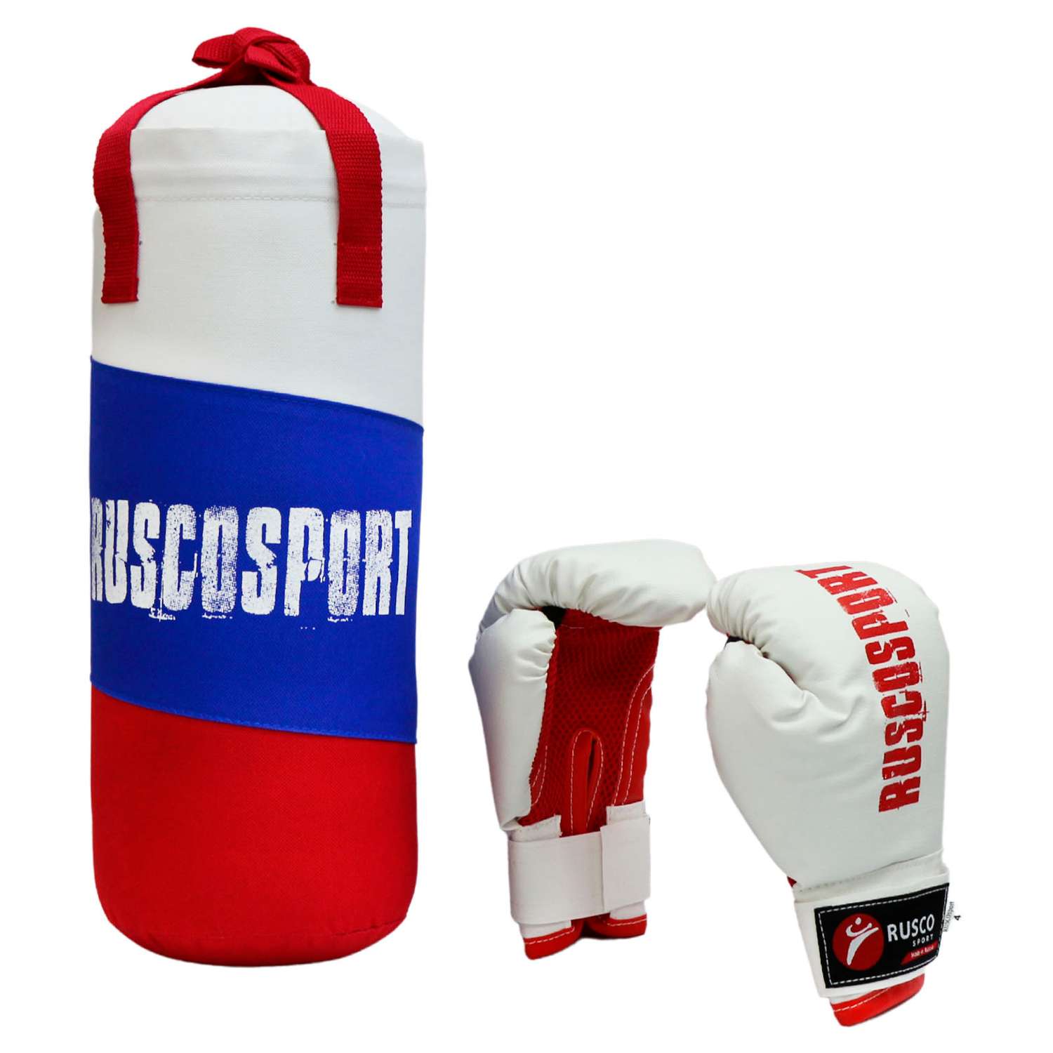 Набор для бокса RuscoSport красный 6OZ триколор - фото 2
