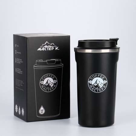 Термокружка Sima-Land 500 мл, Original \"Coffee\", сохраняет тепло 10 ч, чёрная