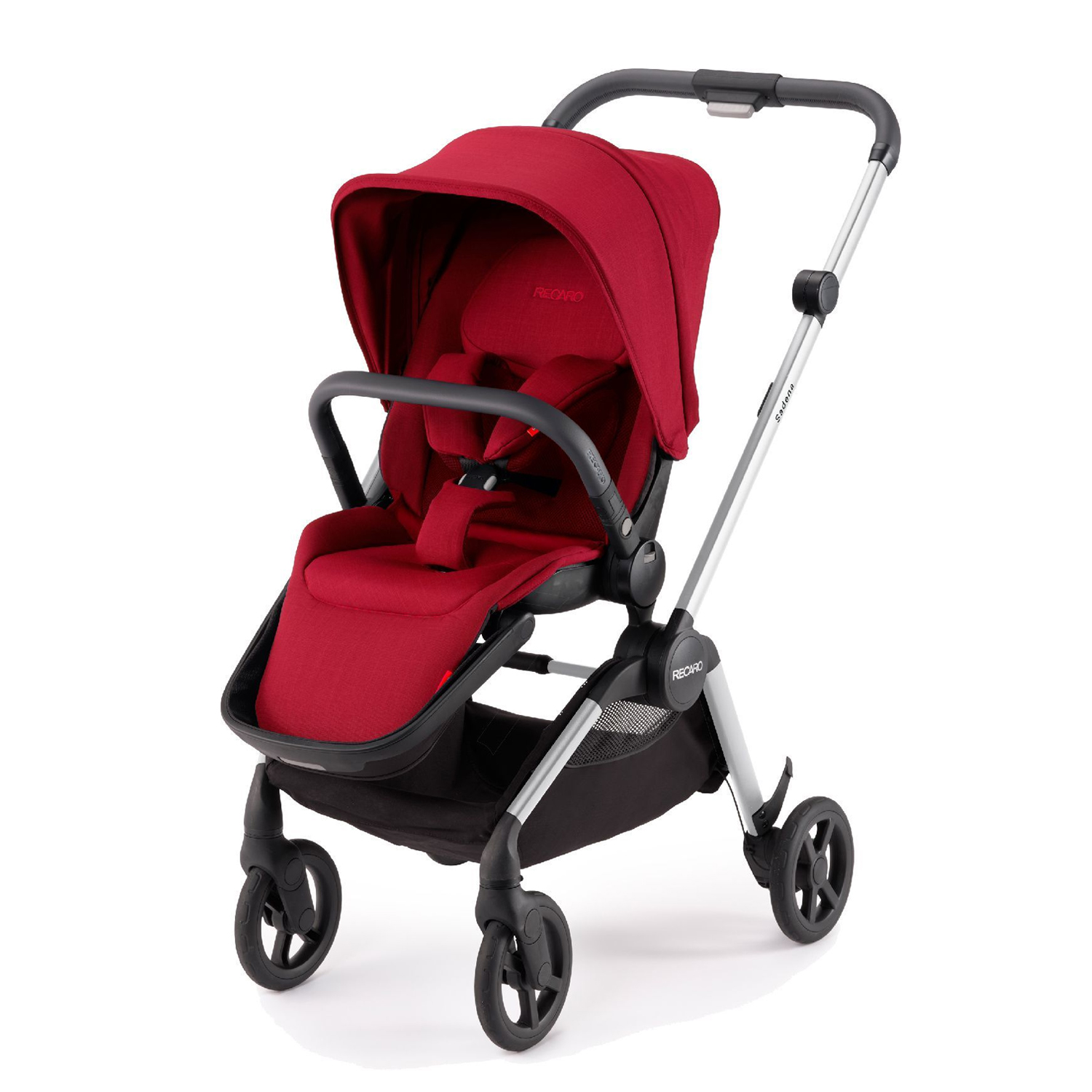 Коляска прогулочная Recaro Sadena шасси Silver Select Garnet Red - фото 1