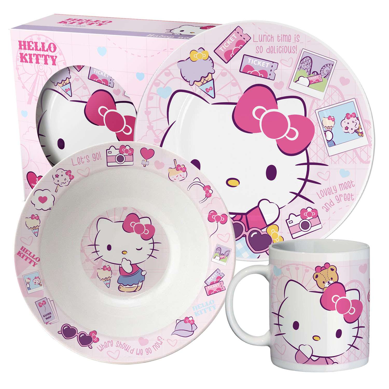 Набор посуды ND Play Hello Kitty 3 предмета в подарочной упаковке 311009 - фото 1