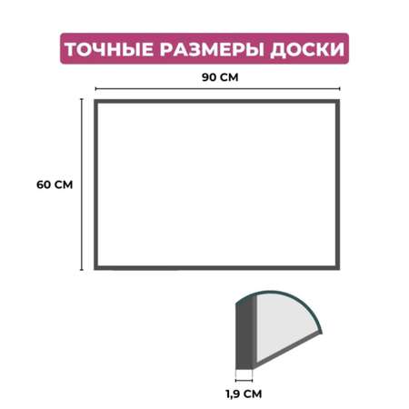 Доска Attache магнитно-маркерная Economy 60х90см металлический белый профиль