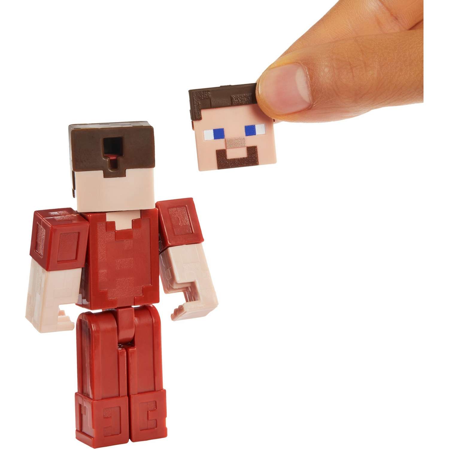 Фигурка Minecraft Стив в красной кожаной броне с аксессуарами GLC66 - фото 9