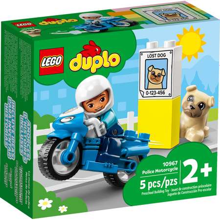 Конструктор LEGO DUPLO Town Полицейский мотоцикл 10967