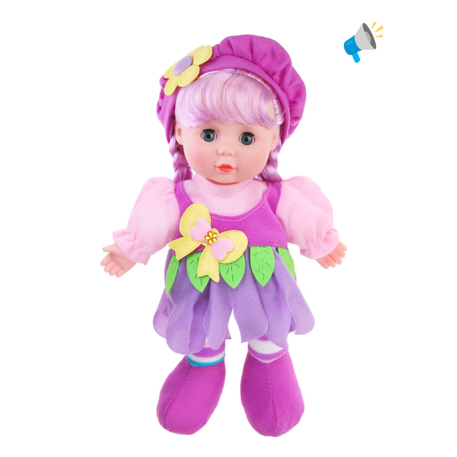 Кукла для девочки Наша Игрушка мягконабивная 30 см русская озвучка 613486 - фото 1