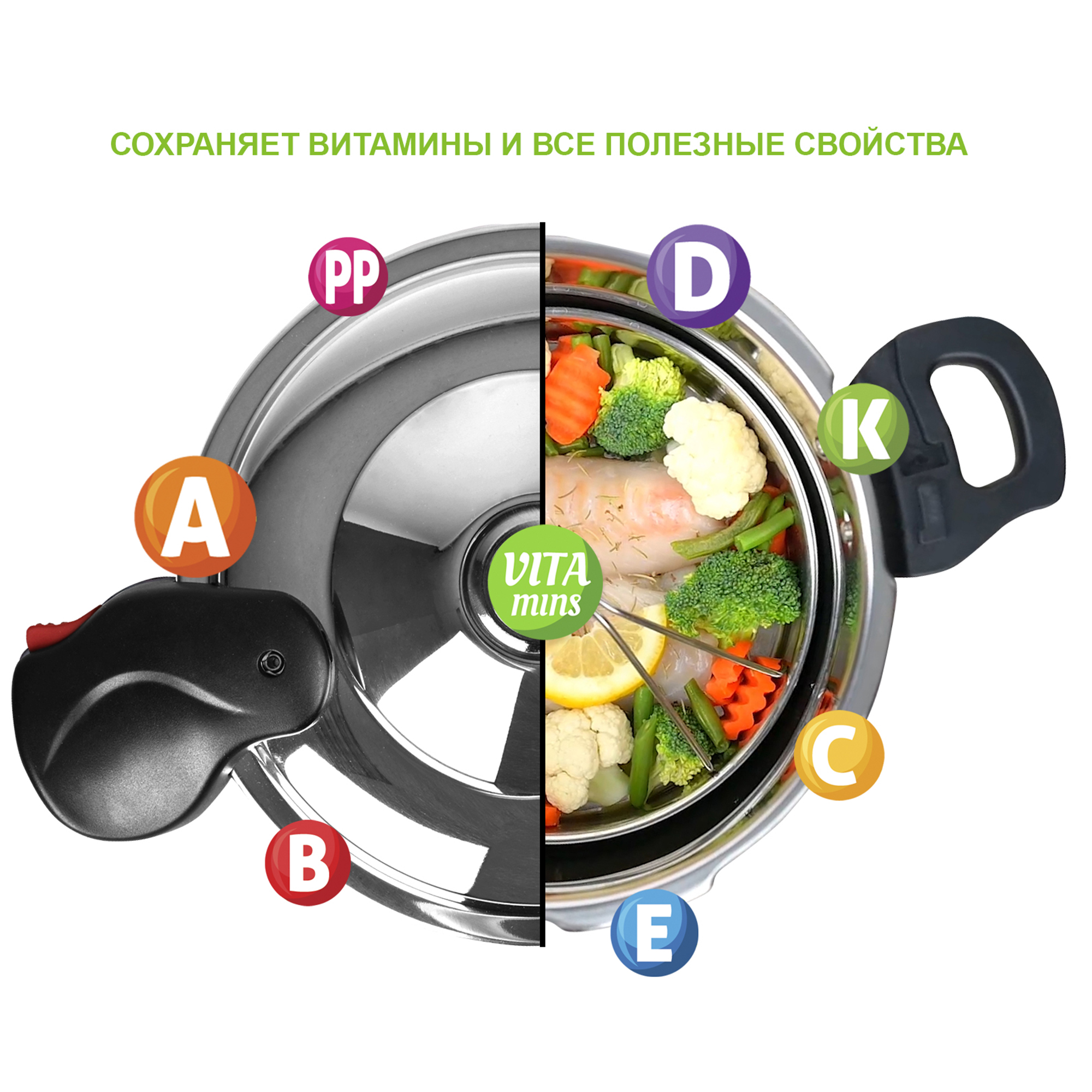 Кастрюля-скороварка GFGRIL с функцией пароварки Cook Easy 6л купить по цене  4999 ₽ в интернет-магазине Детский мир