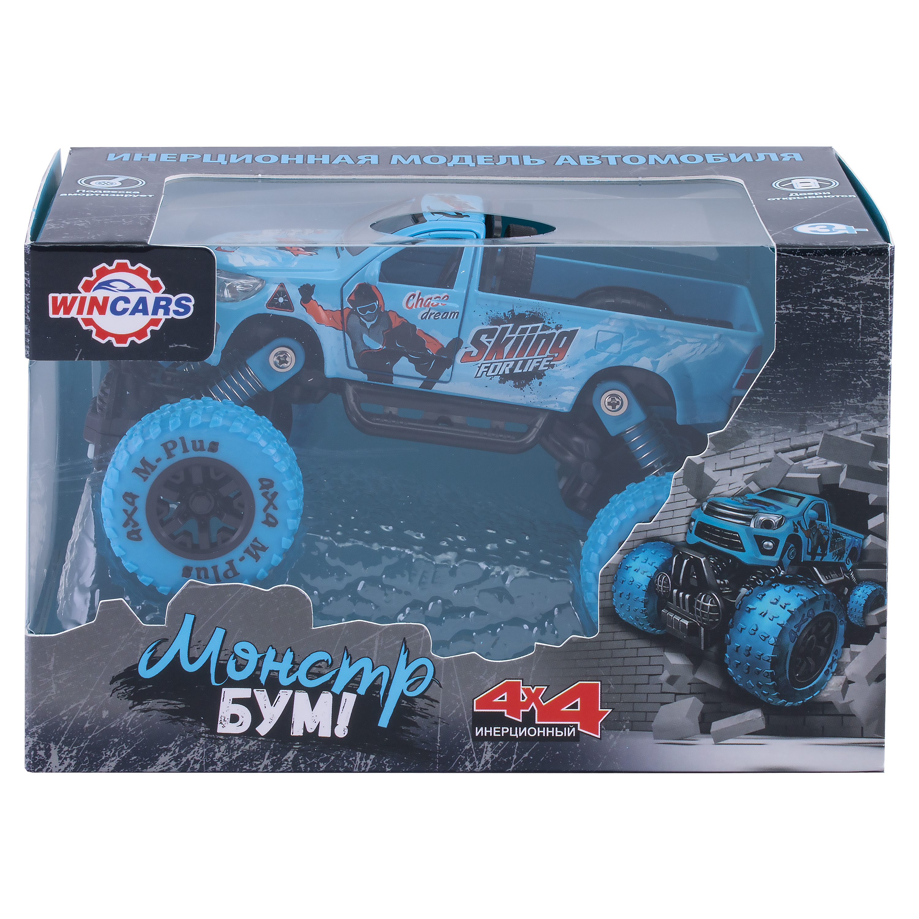 Автомобиль Wincars Jeep инерционный YK-2201-blue - фото 2