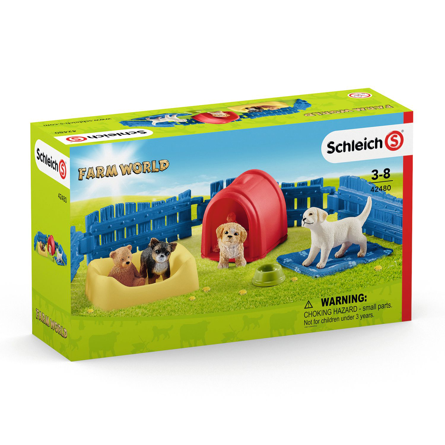 Набор SCHLEICH Манеж для щенков 9предметов 42480 - фото 2