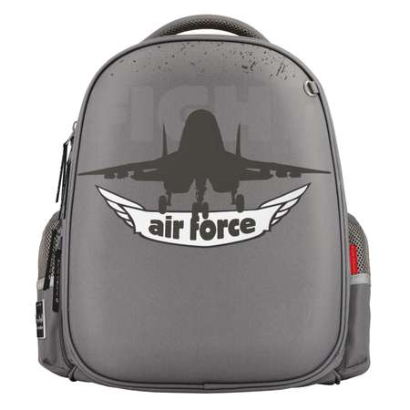 Рюкзак школьный Bruno Visconti серый с эргономичной спинкой Air force