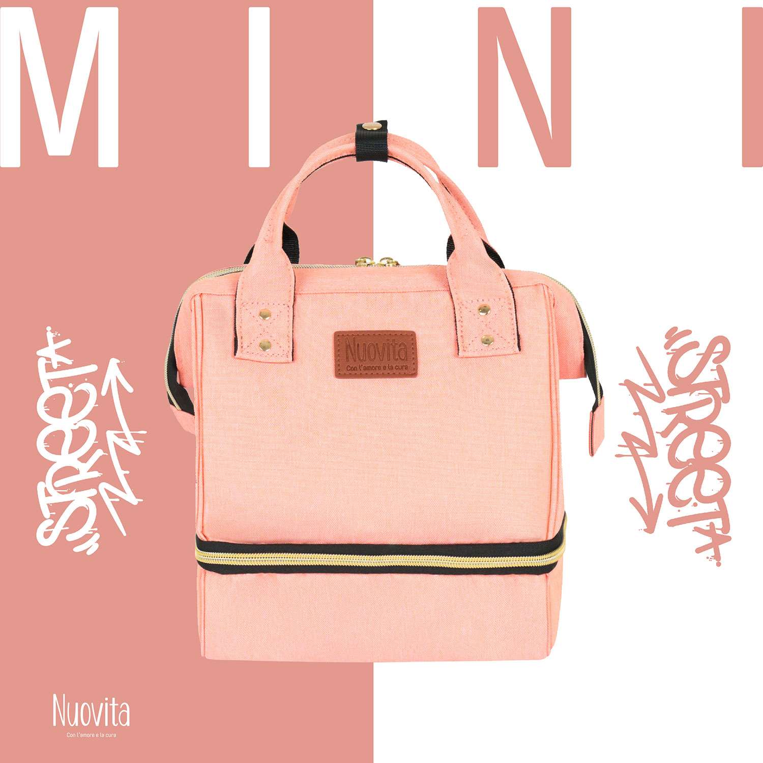 Рюкзак для мамы Nuovita Capcap mini Розовый - фото 10