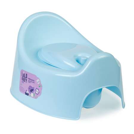 Горшок детский PLASTIC REPABLIC baby пластиковый с высокой спинкой голубой