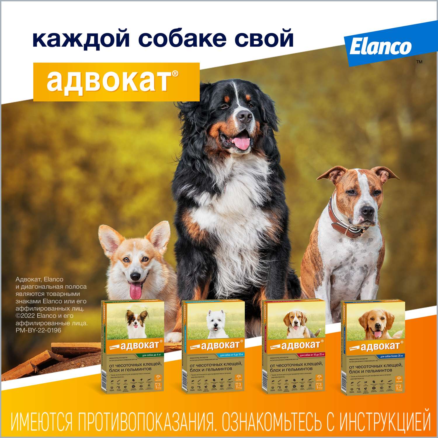 Препарат инсектоакарицидный для собак Elanco Адвокат 0.4мл 3пипетки - фото 10